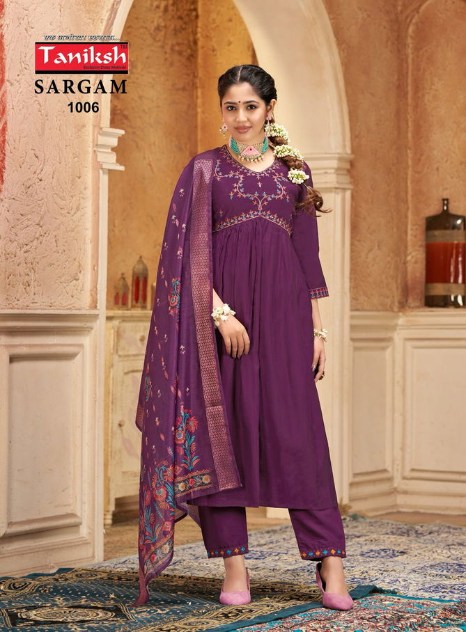 Sargam Vol 1 By Taniksh Designer Alia Cut Kurti With Bottom Dupatta Wholesale Shop In Surat
